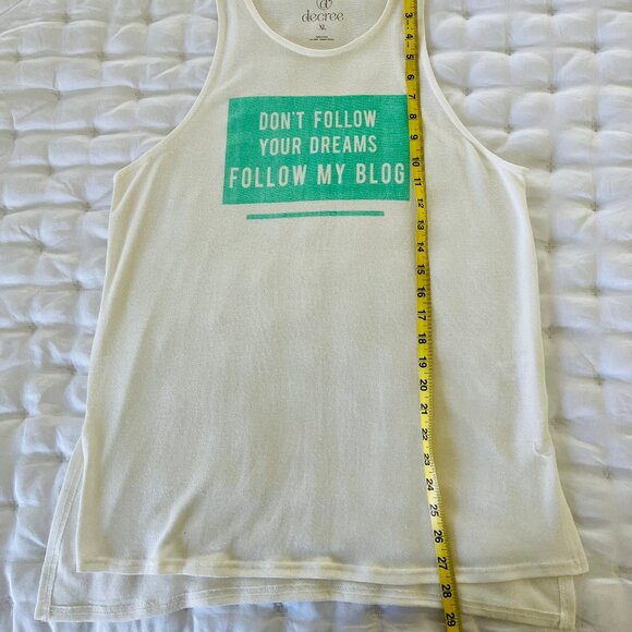 Decree "Follow My Blog" Knit Tank Top | XL - Picture 5 of 7